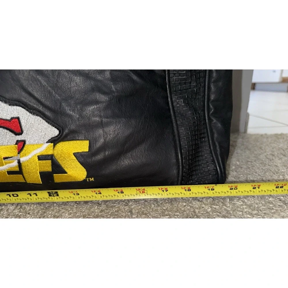 Vintage Kansas City Chiefs A.D.S. Sports NFL Faux Leather Travel Duffle Bag RARE